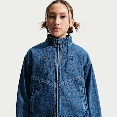 Nike Sportswear Collection Windrunner Older Kids' Denim Jacket